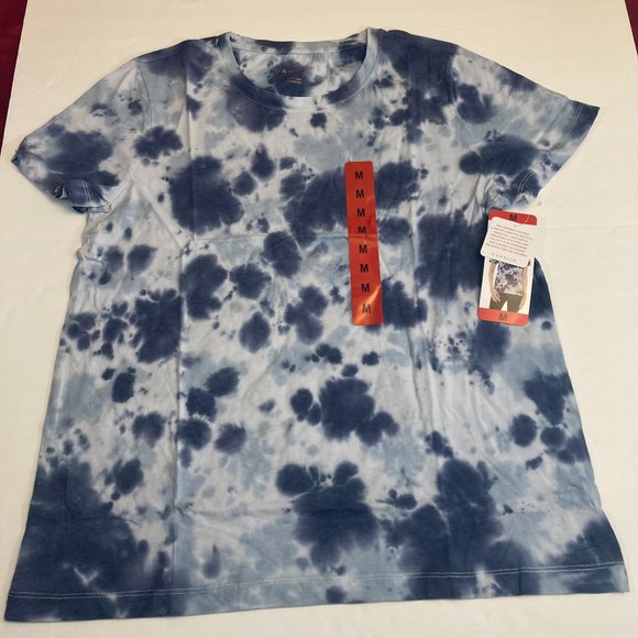Tie Dye T-shirt Crew Neck Short Sleeve  Medium Blue - Picture 4 of 12